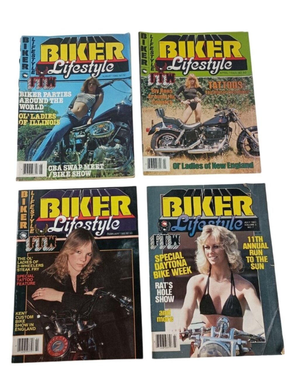 Vintage 1980's Biker Lifestyle Magazine Lot Of 4 - Picture 1 of 5